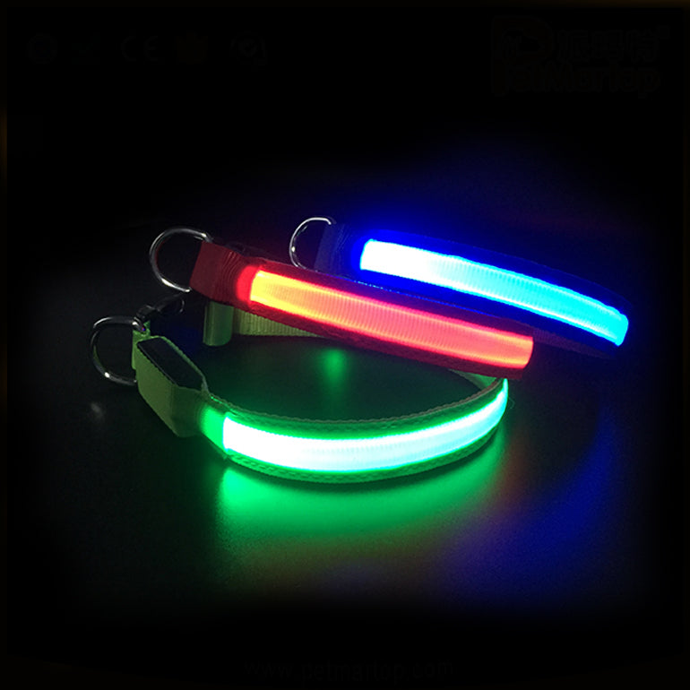 Glow Toys Glow in the Dark L.E.D Dog Collar For Pet Safety at Night
